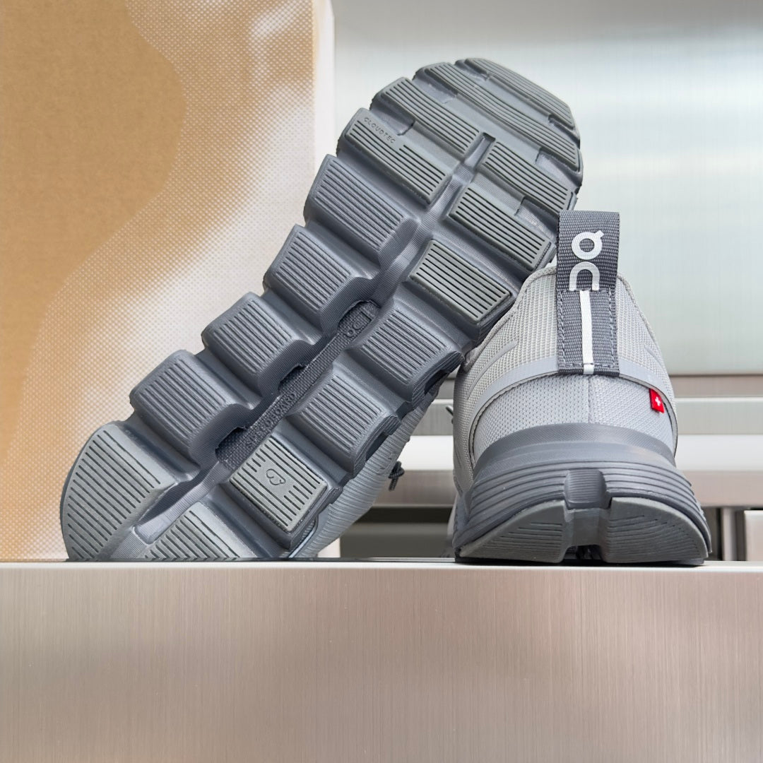 On Cloud 6 Light Grey & Charcoal Sneakers
