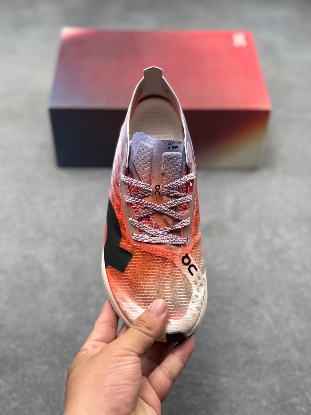 On Cloudboom Strike Pink & Orange Sneakers