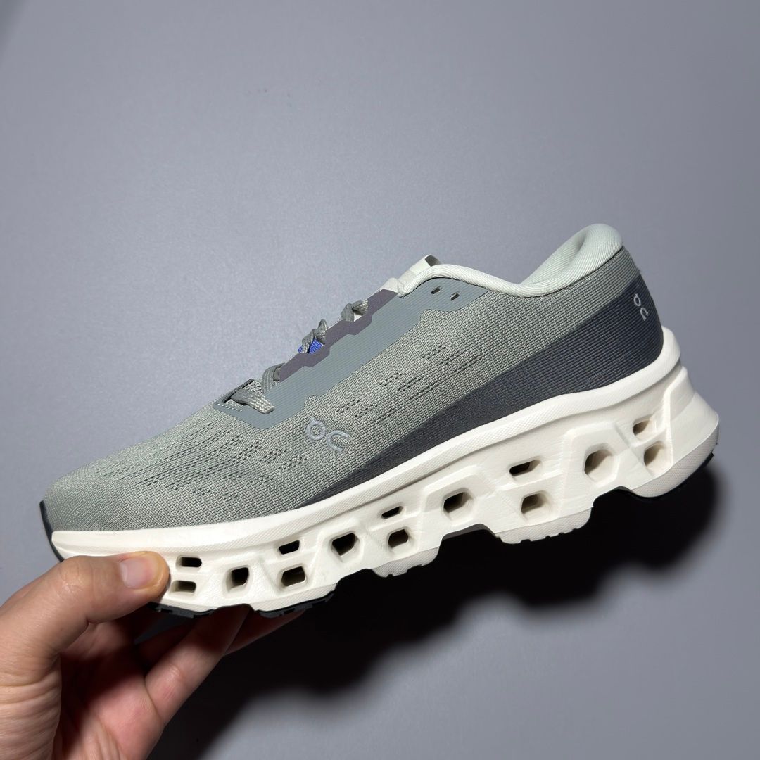 On Cloudmonster 3 Grey & Cream Sneakers