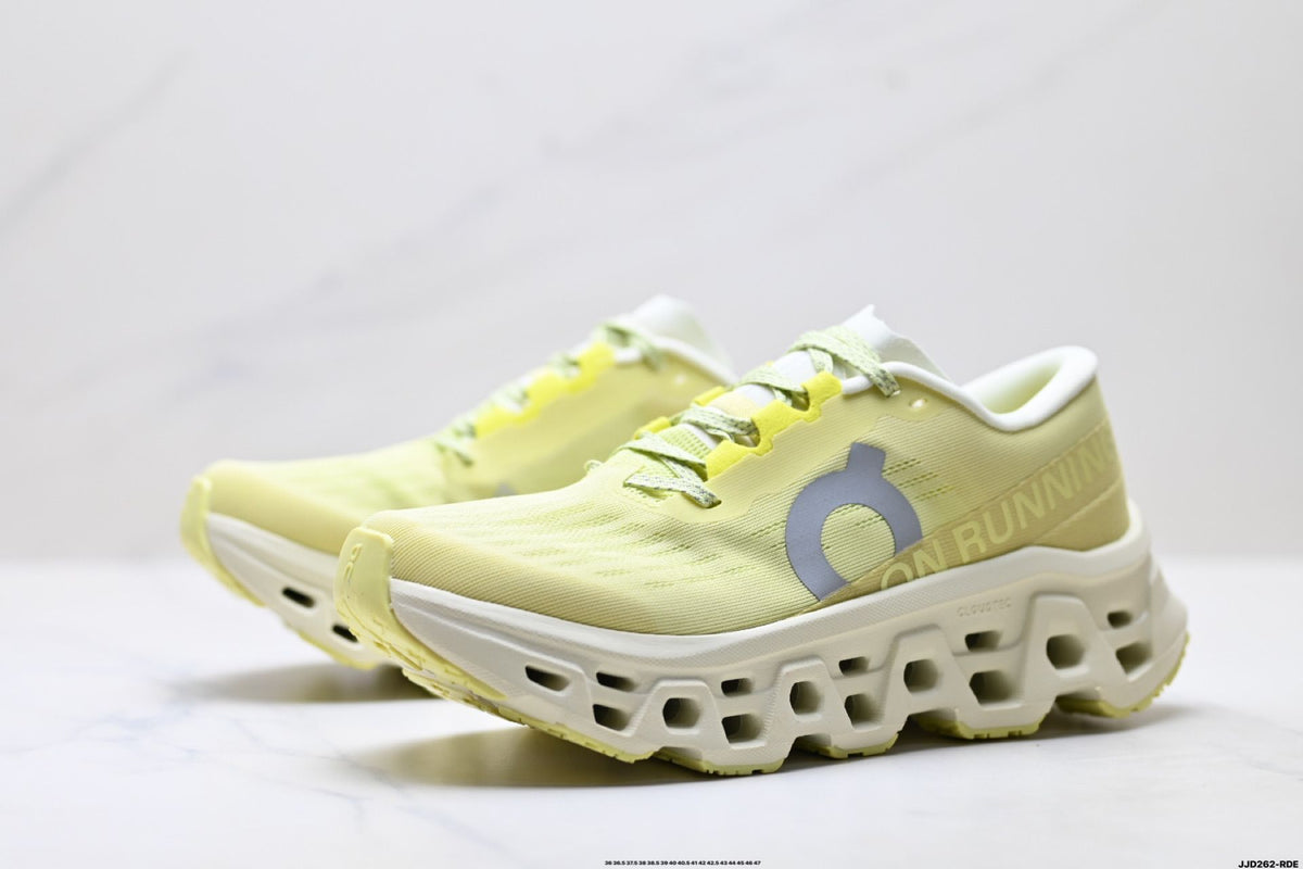 On Cloudmonster 3 Lime & Cream Sneakers