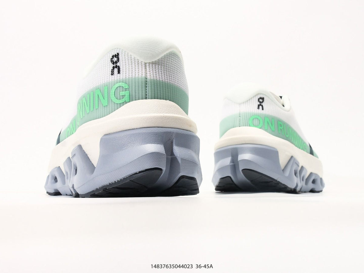On Cloudmonster Hyper White & Mint Sneakers