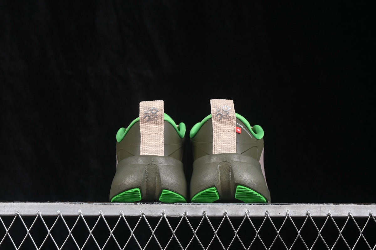 LOEWE x On Cloudsolo Taupe & Green Sneakers