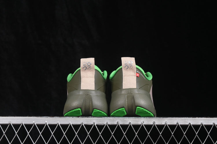 LOEWE x On Cloudsolo Taupe & Green Sneakers