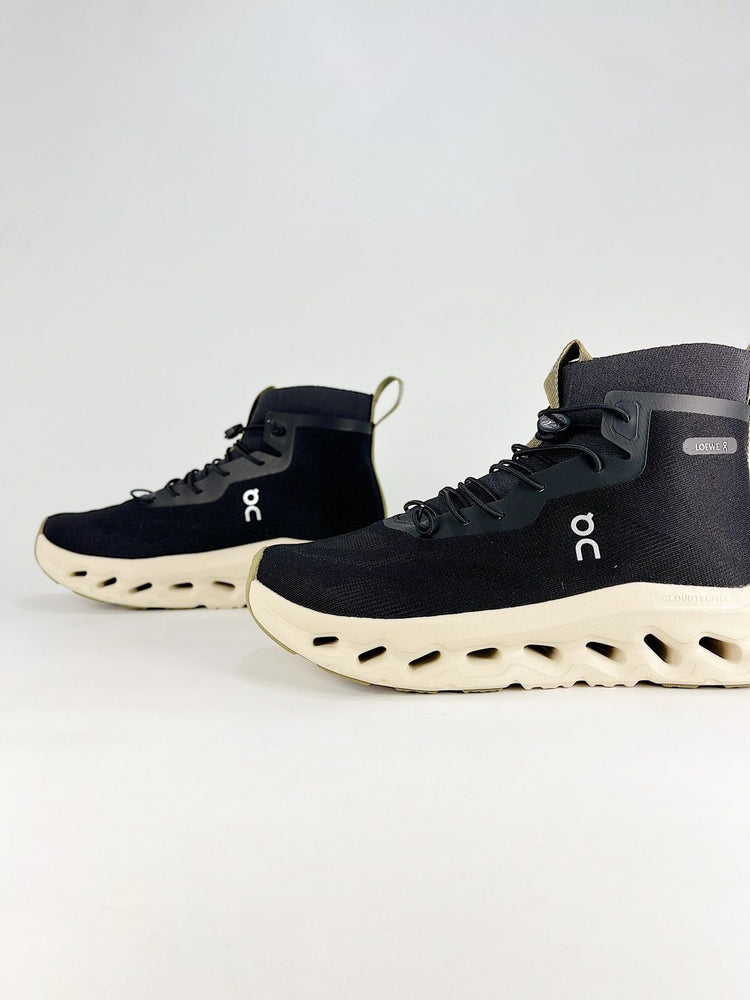 On Black & Ivory High-Top Sneakers