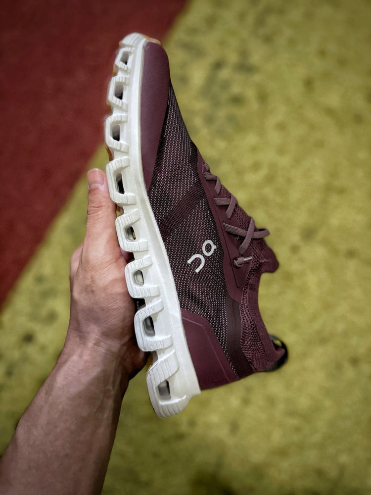 On Cloudultra Burgundy & White Sneakers