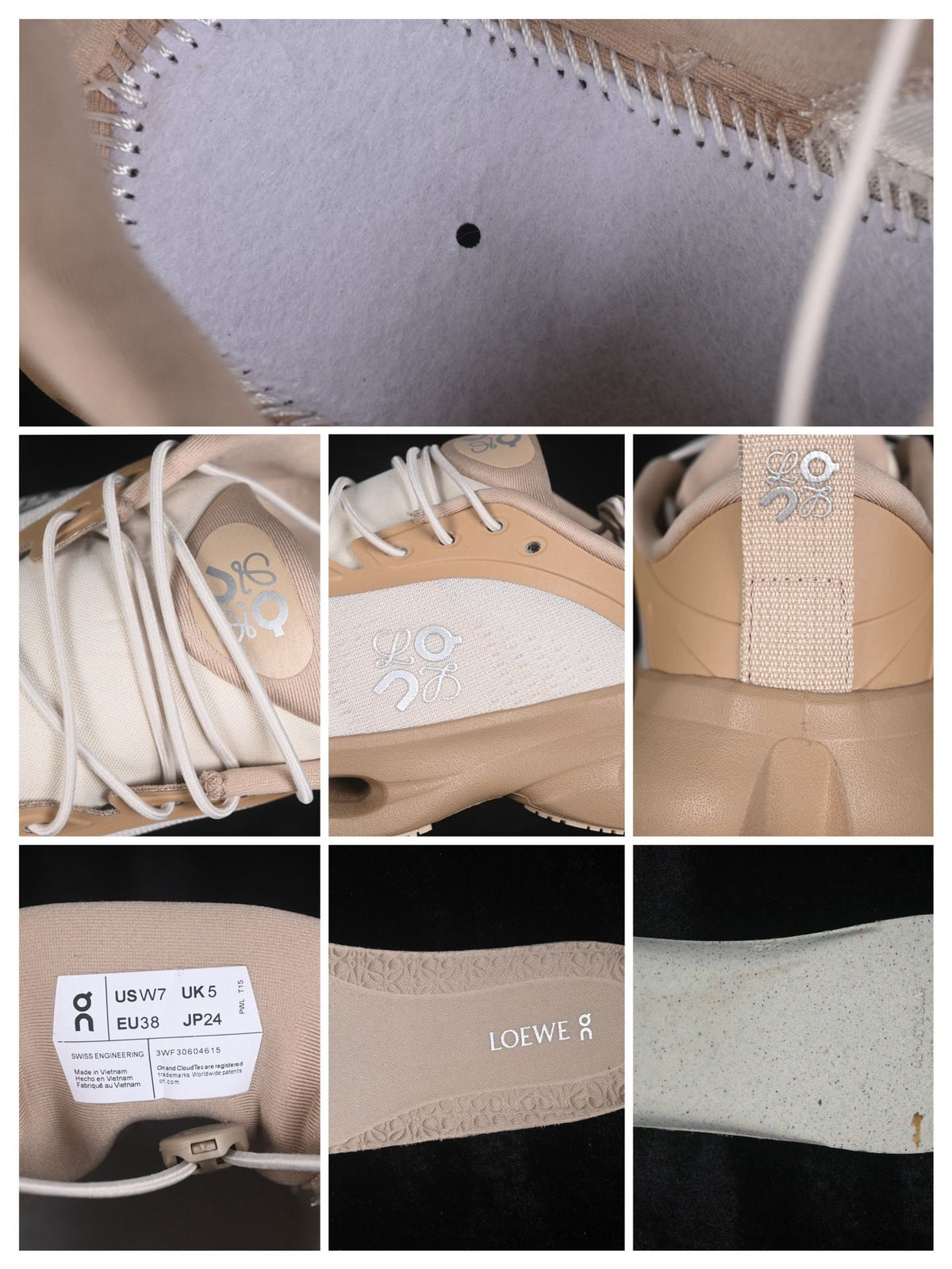 LOEWE x On Cloudsolo Sand & White Sneakers