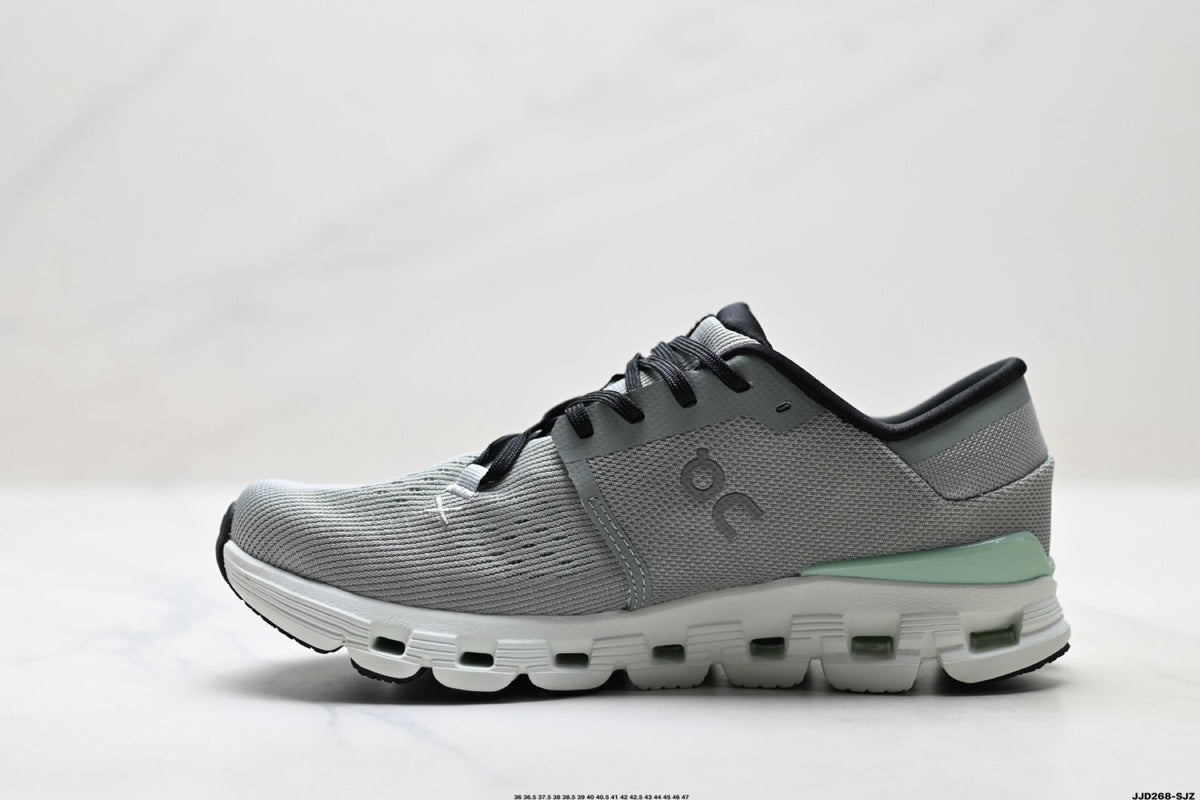 On Cloud X 4 Grey & Mint Sneakers