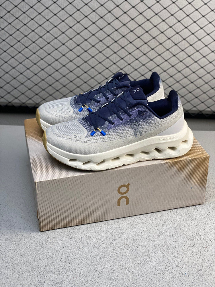 On Cloudtilt White & Navy Sneakers