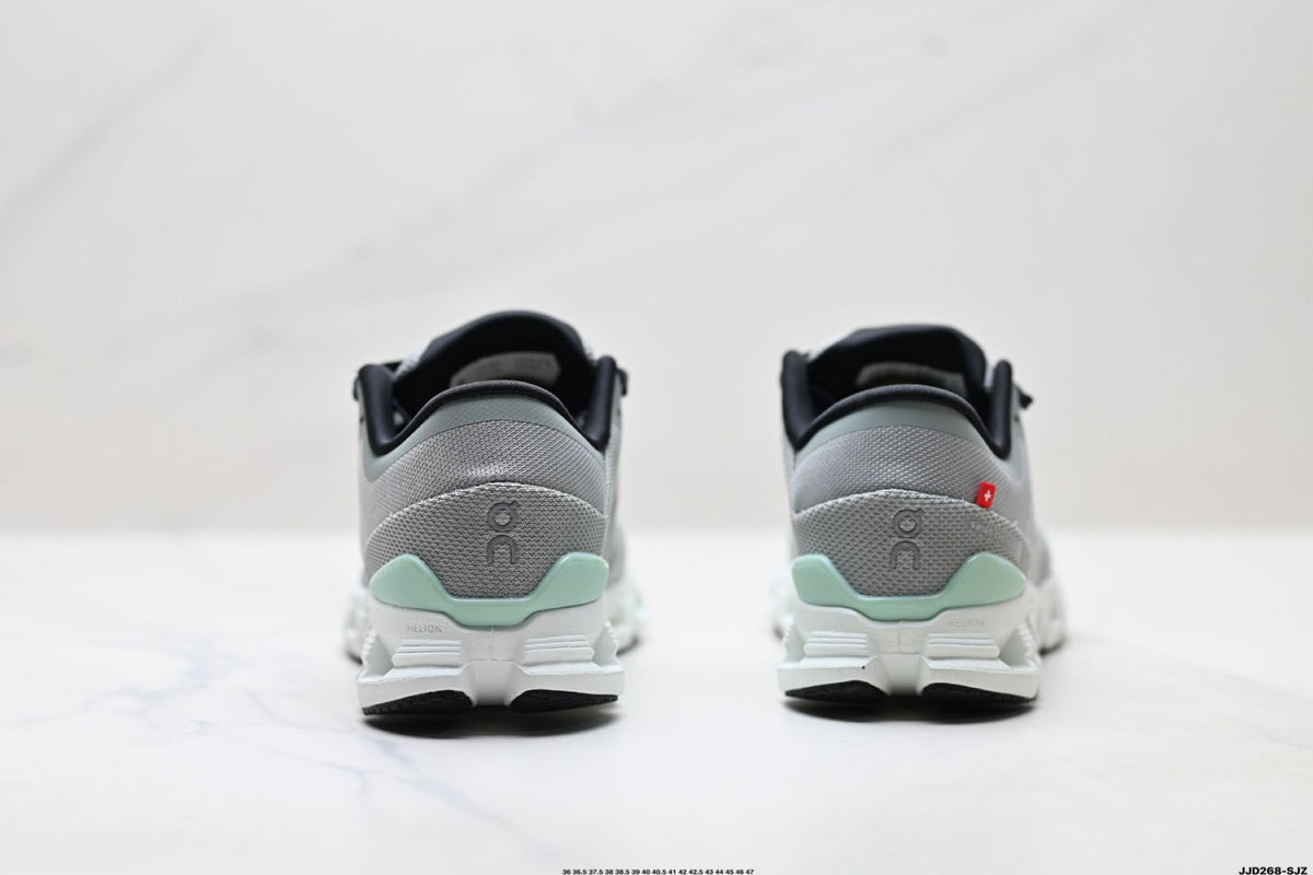 On Cloud X 4 Grey & Mint Sneakers