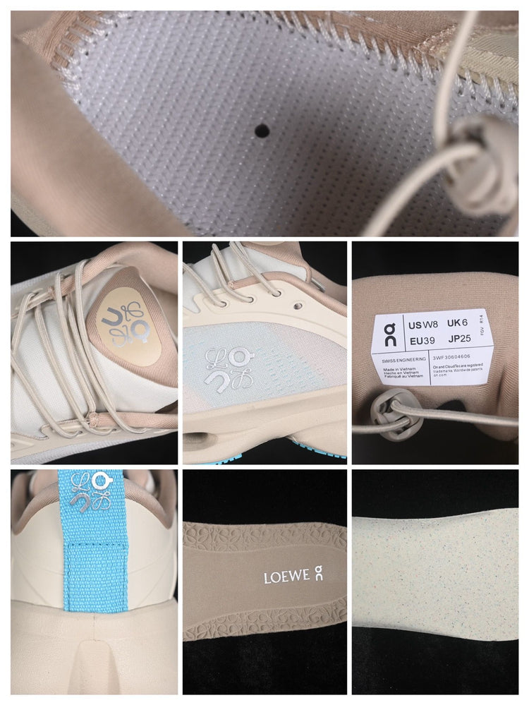 LOEWE x On Cloudsolo White & Blush Sneakers