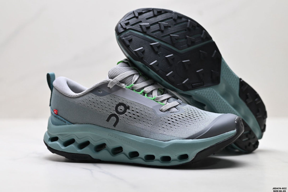 On Cloudsurfer Trail 2 WP Grey & Sage Sneakers