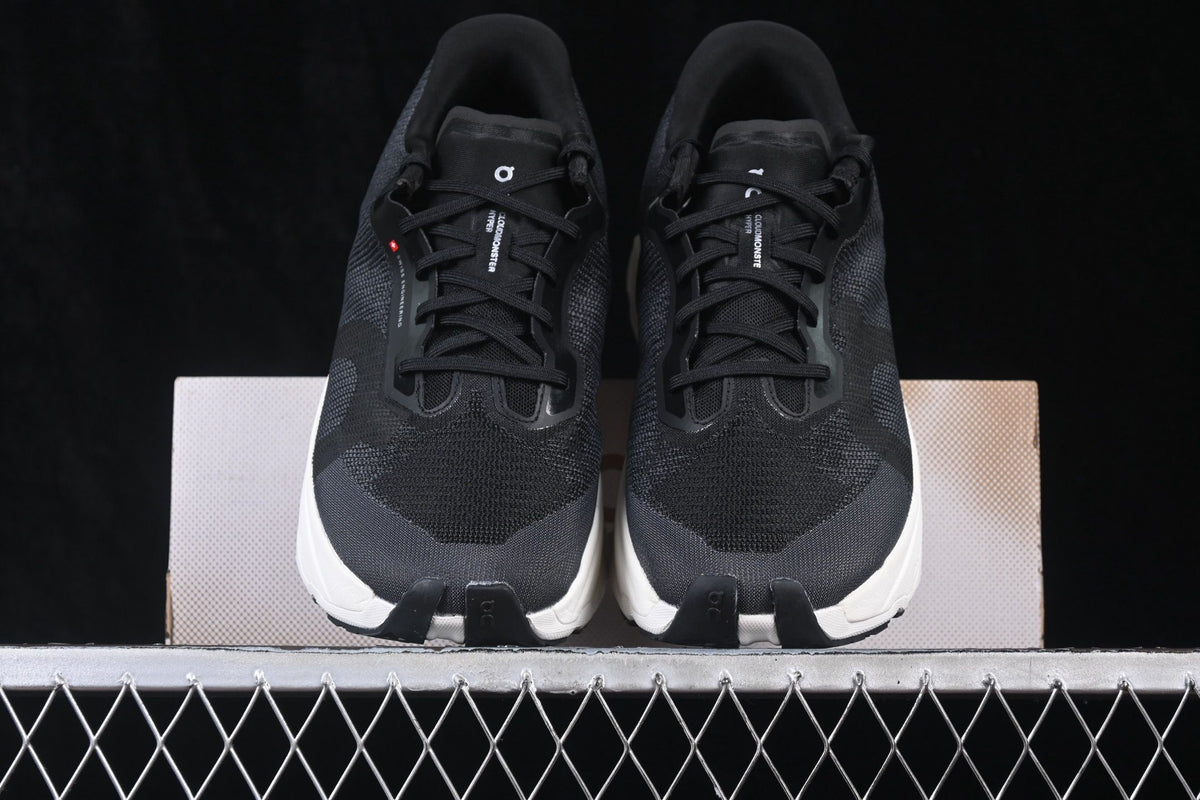 On Cloudmonster 3 Hyper Black & Ivory Sneakers