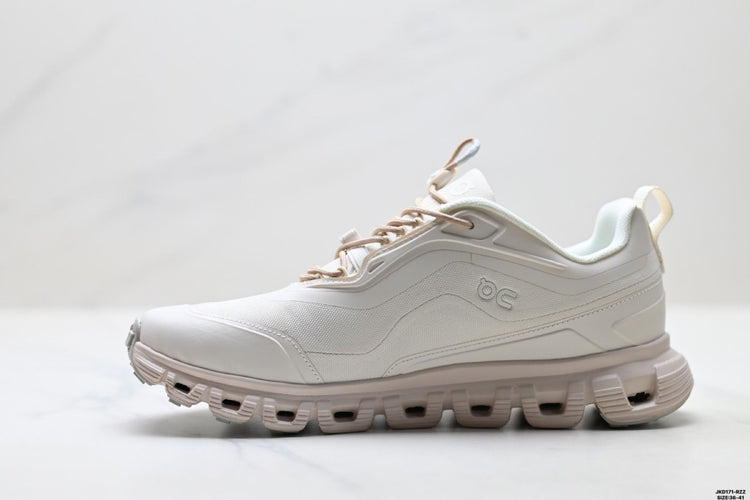 On Cloud 6 Geo White & Light Grey Sneakers
