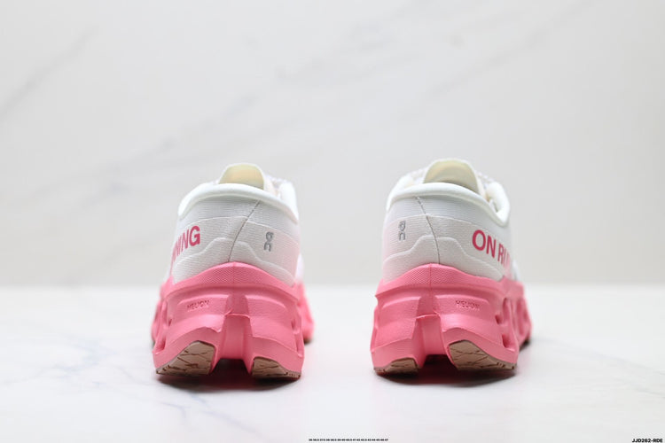On Cloudmonster 3 White & Pink Sneakers