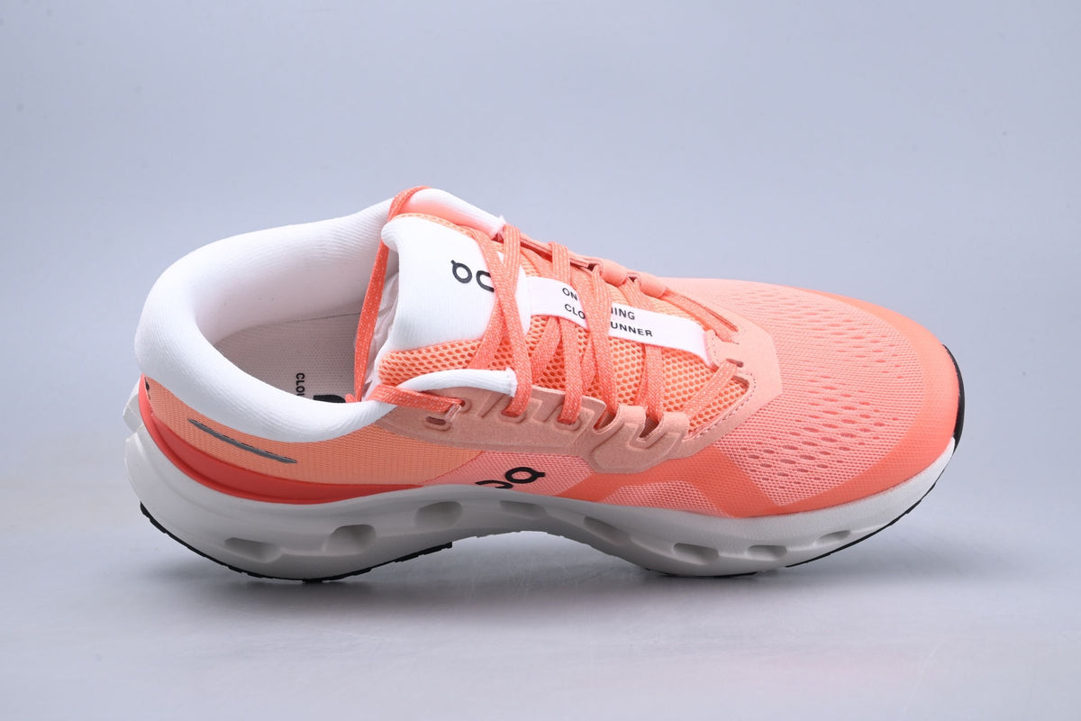 On Cloudrunner 3 Coral & White Sneakers