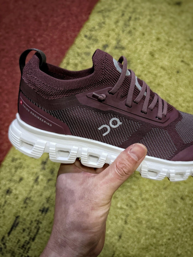 On Cloudultra Burgundy & White Sneakers