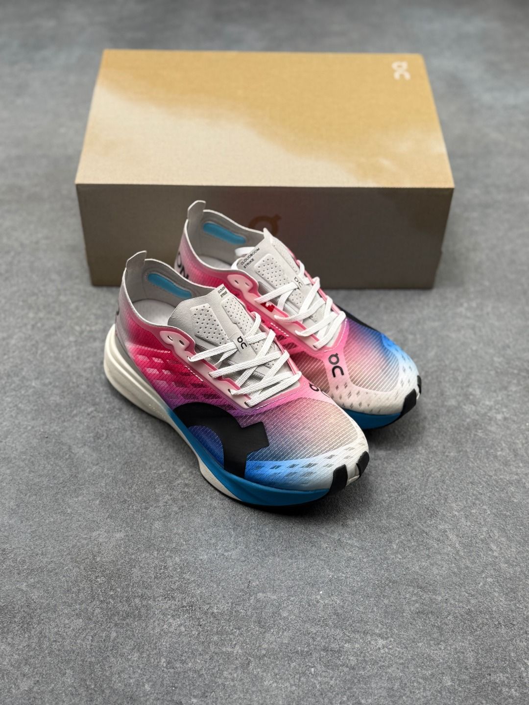On Cloudboom Strike Pink & Blue Sneakers