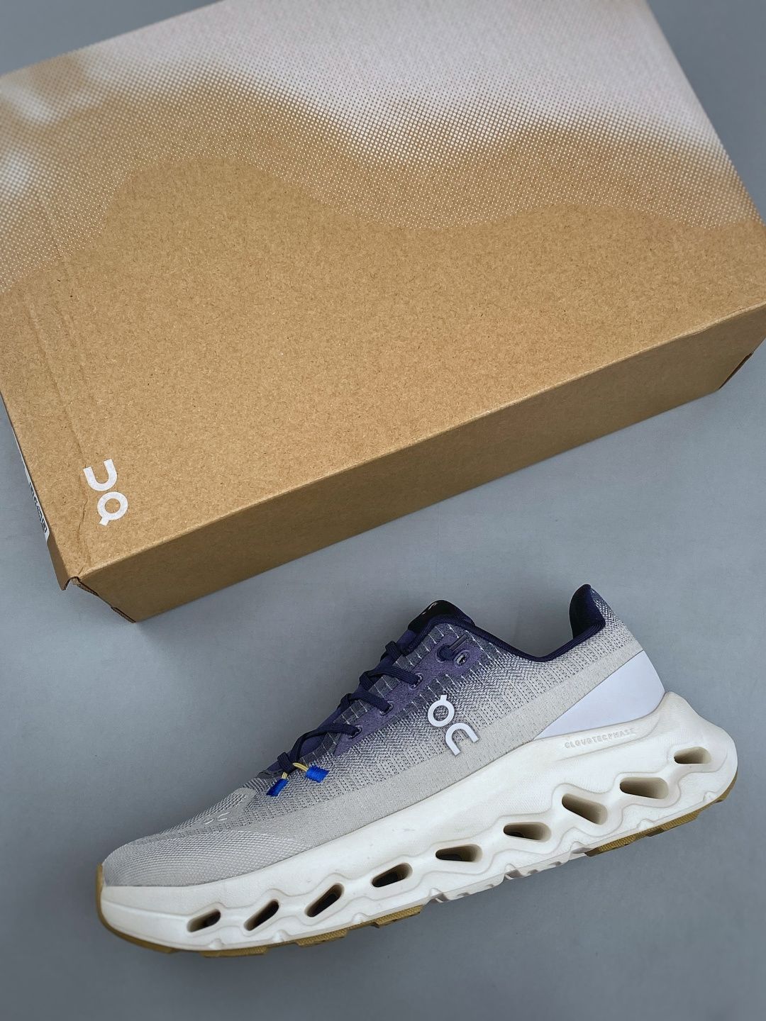 On Cloudtilt White & Navy Sneakers