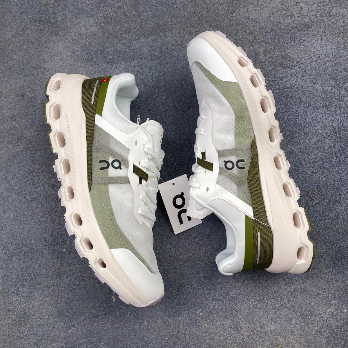 On Cloudvista 2 Cream & Olive Sneakers