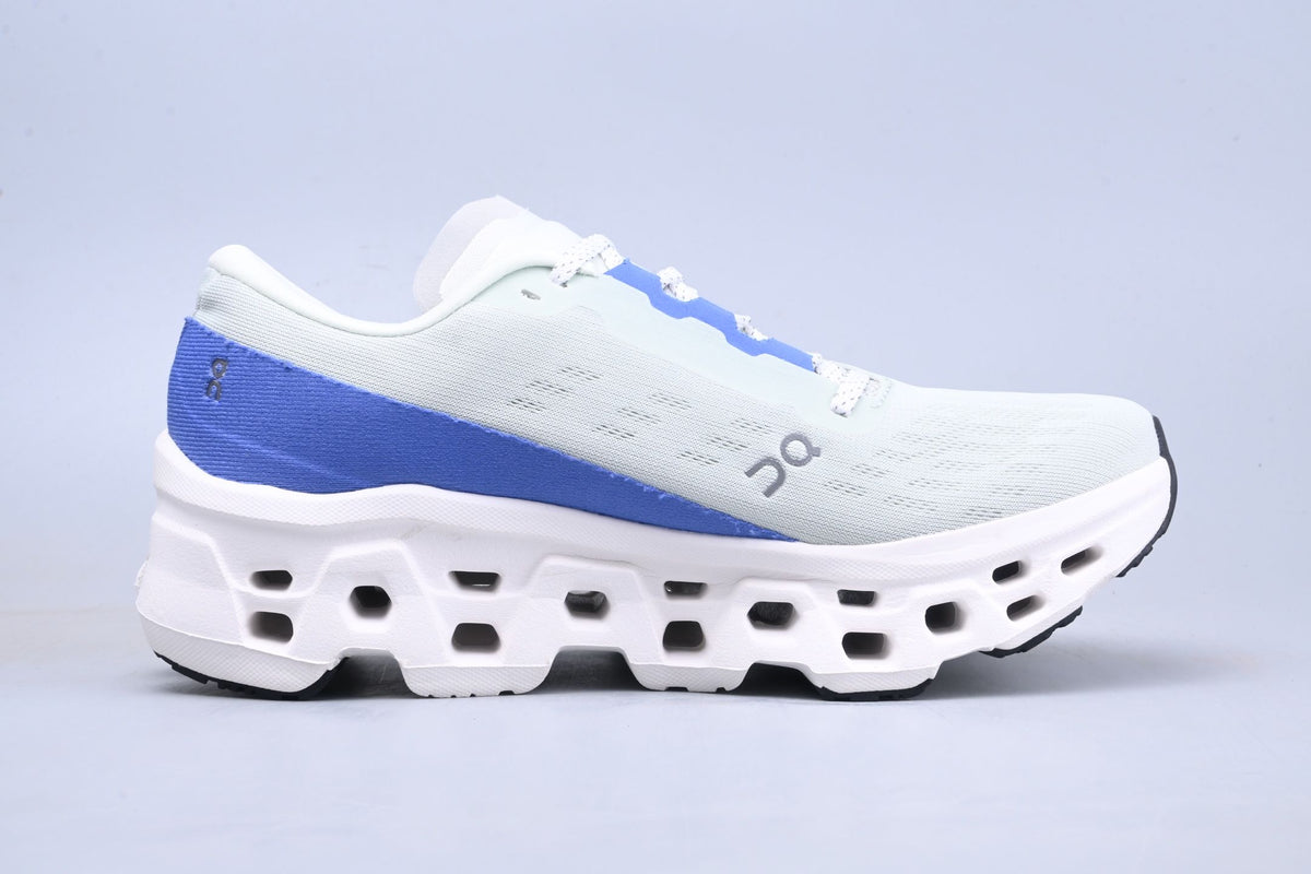 On Cloudmonster 3 White & Blue Sneakers