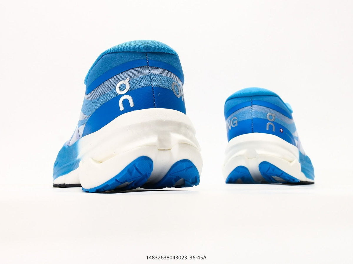 On Cloudmonster Hyper Blue & White Sneakers