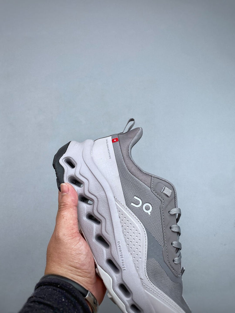 On Cloudleap Grey & White Sneakers
