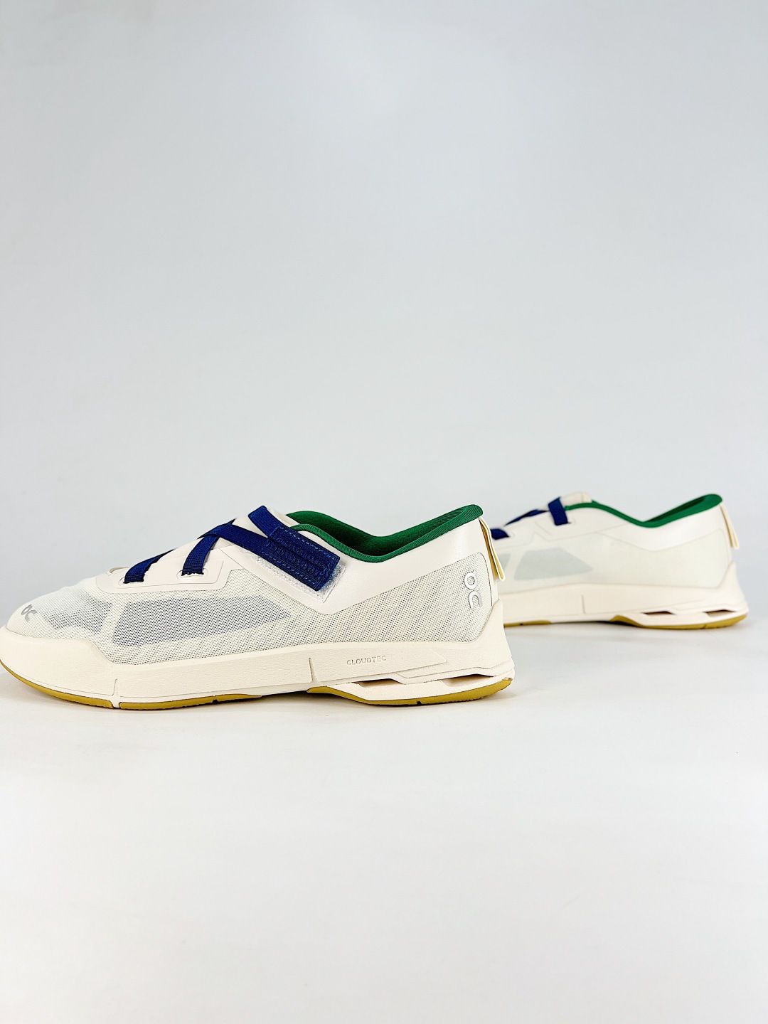 On Cloudnova Moon White & Green Sneakers