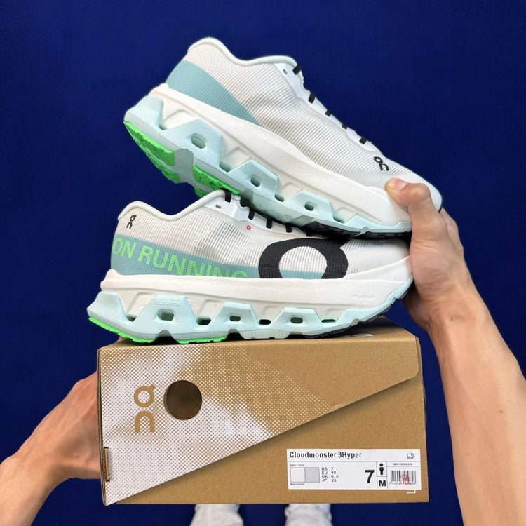 On Cloudmonster 3 Hyper Ivory & Mint Sneakers