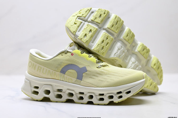On Cloudmonster 3 Pale Lime & Cream Sneakers