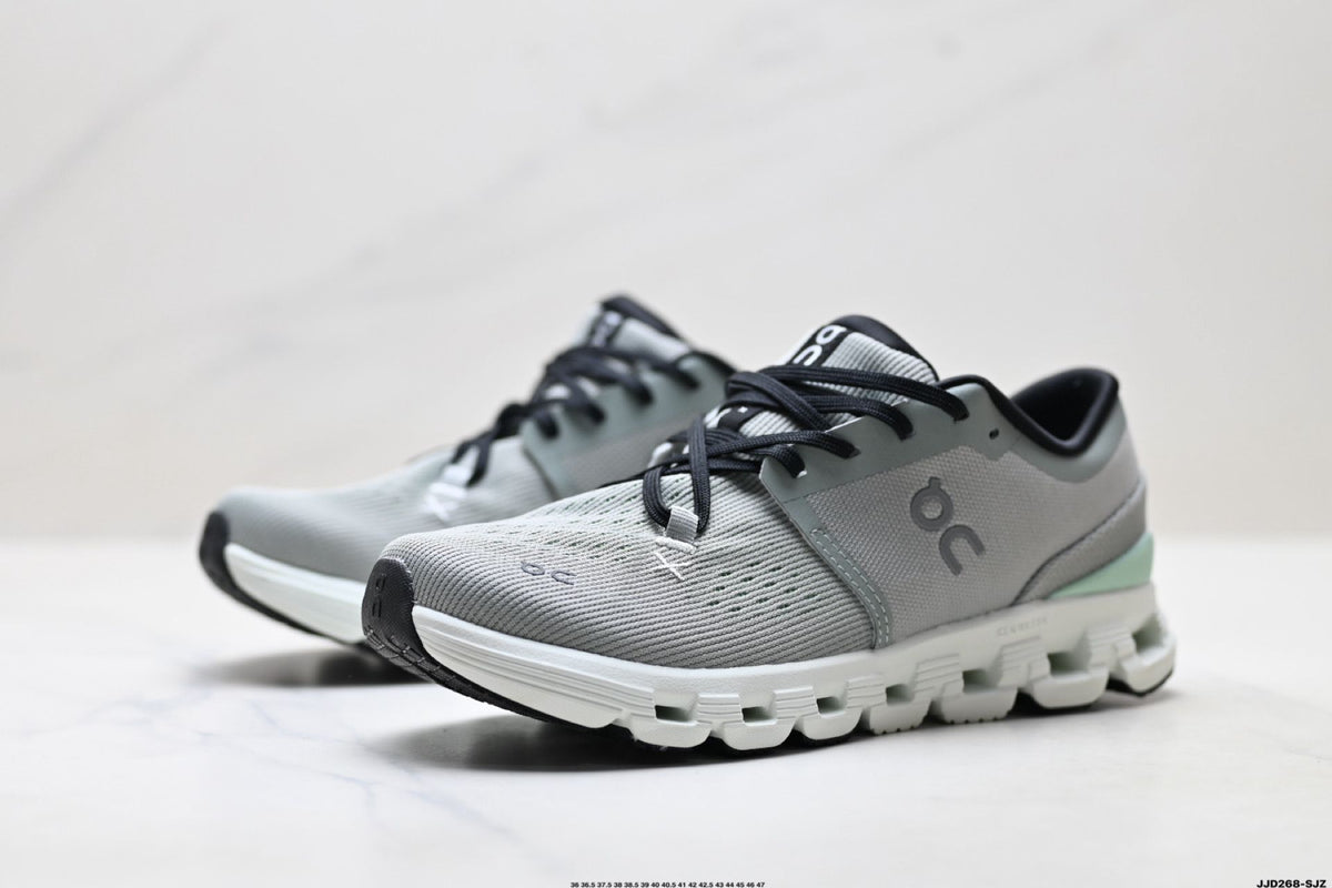 On Cloud X 4 Grey & Mint Sneakers