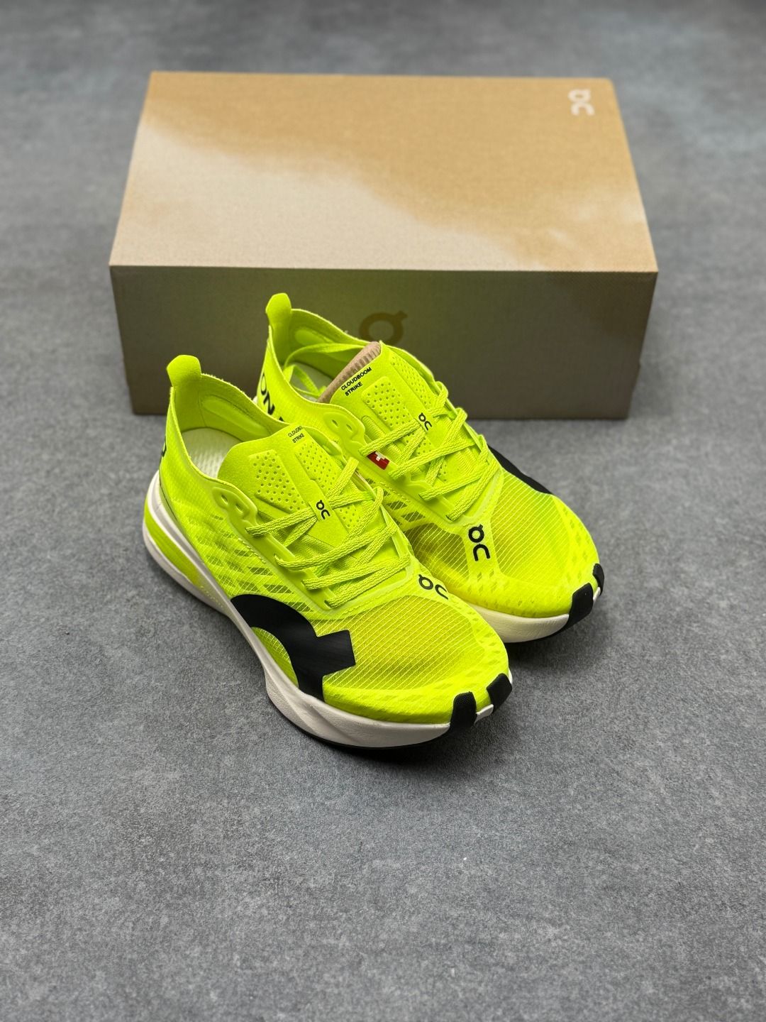 On Cloudboom Strike Neon Lime Sneakers