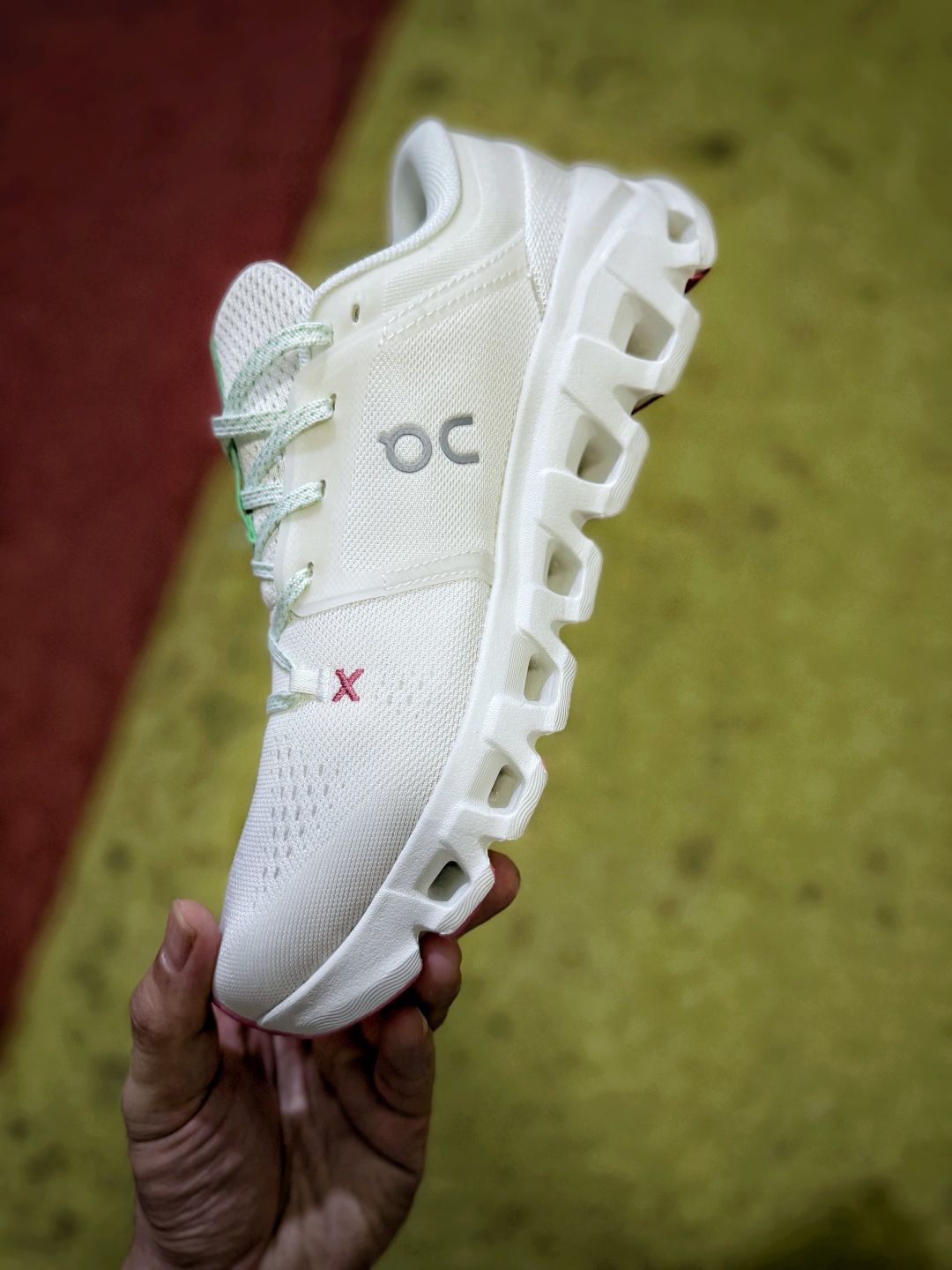On Cloud X 5 White & Mint Sneakers