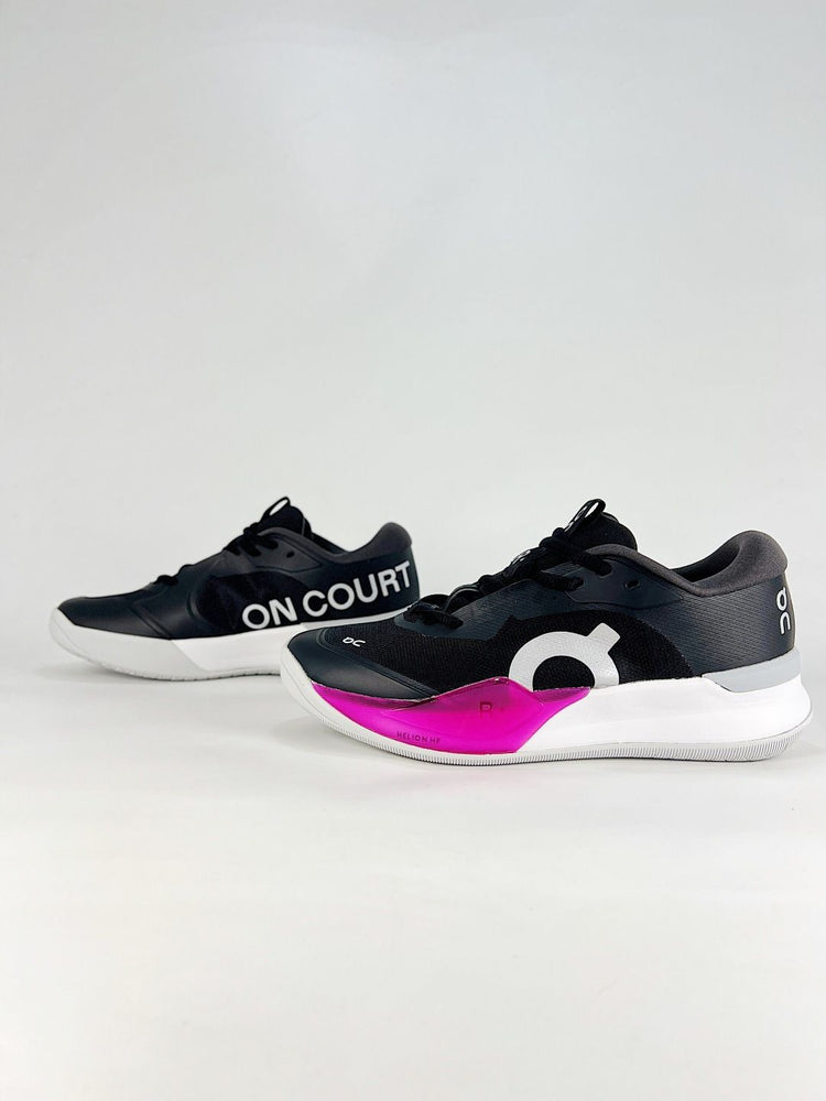 On THE ROGER Pro 3 Clay Black & Pink Sneakers