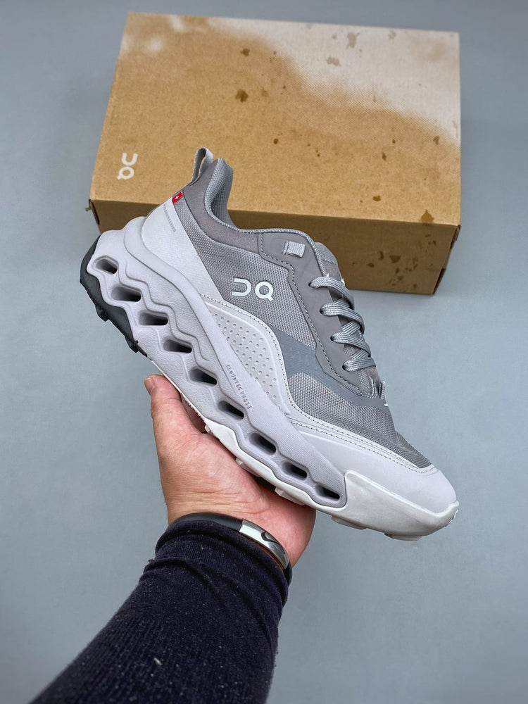 On Cloudleap Grey & White Sneakers