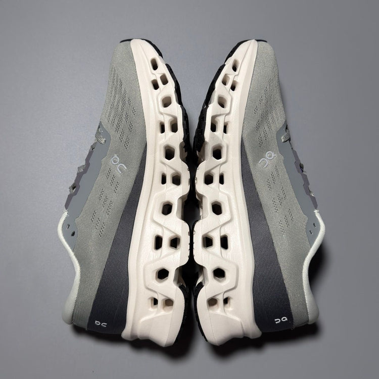 On Cloudmonster 3 Grey & Cream Sneakers