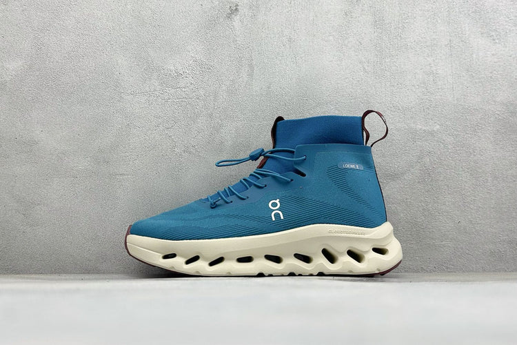 LOEWE x On Cloudtilt Hi Blue & Cream Sneakers