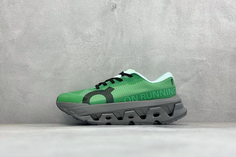 On Cloudmonster Hyper Green & Charcoal Sneakers