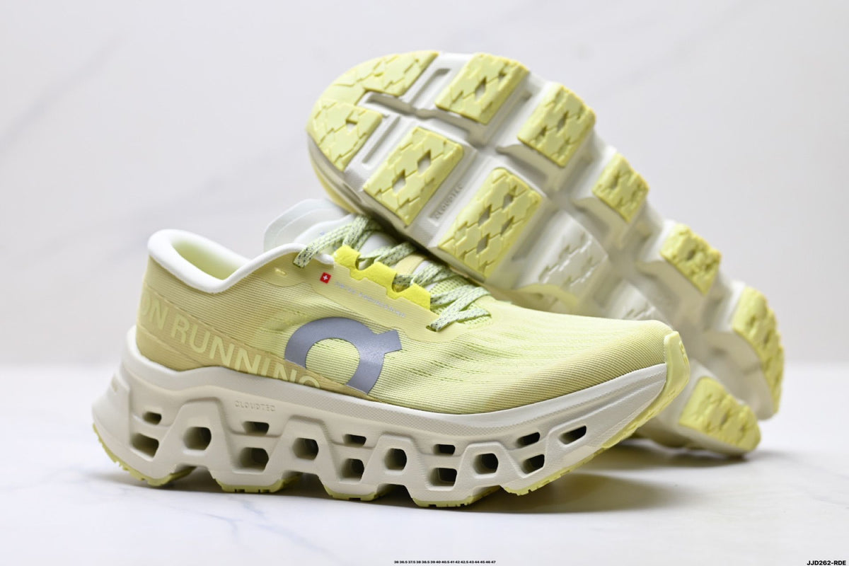 On Cloudmonster 3 Lime & Cream Sneakers