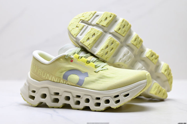 On Cloudmonster 3 Lime & Cream Sneakers