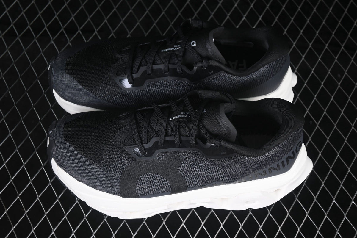 On Cloudmonster 3 Hyper Black & Ivory Sneakers