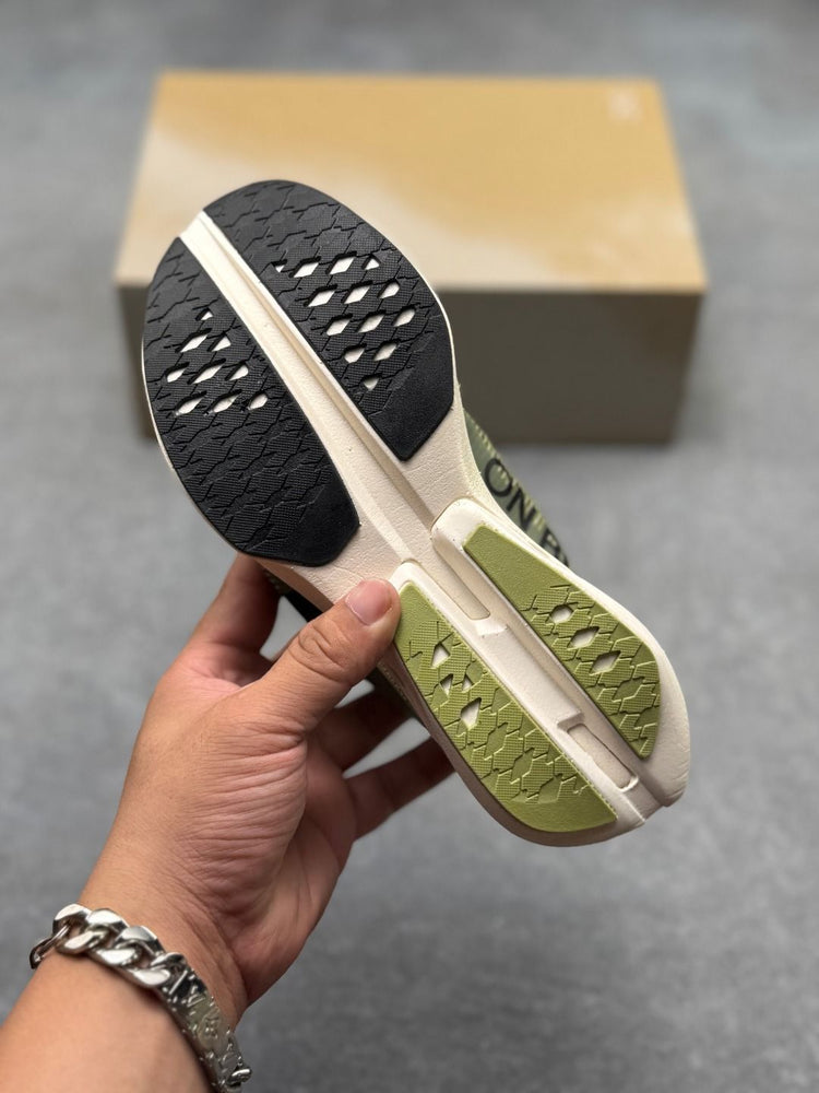 On Cloudboom Strike Olive & Cream Sneakers