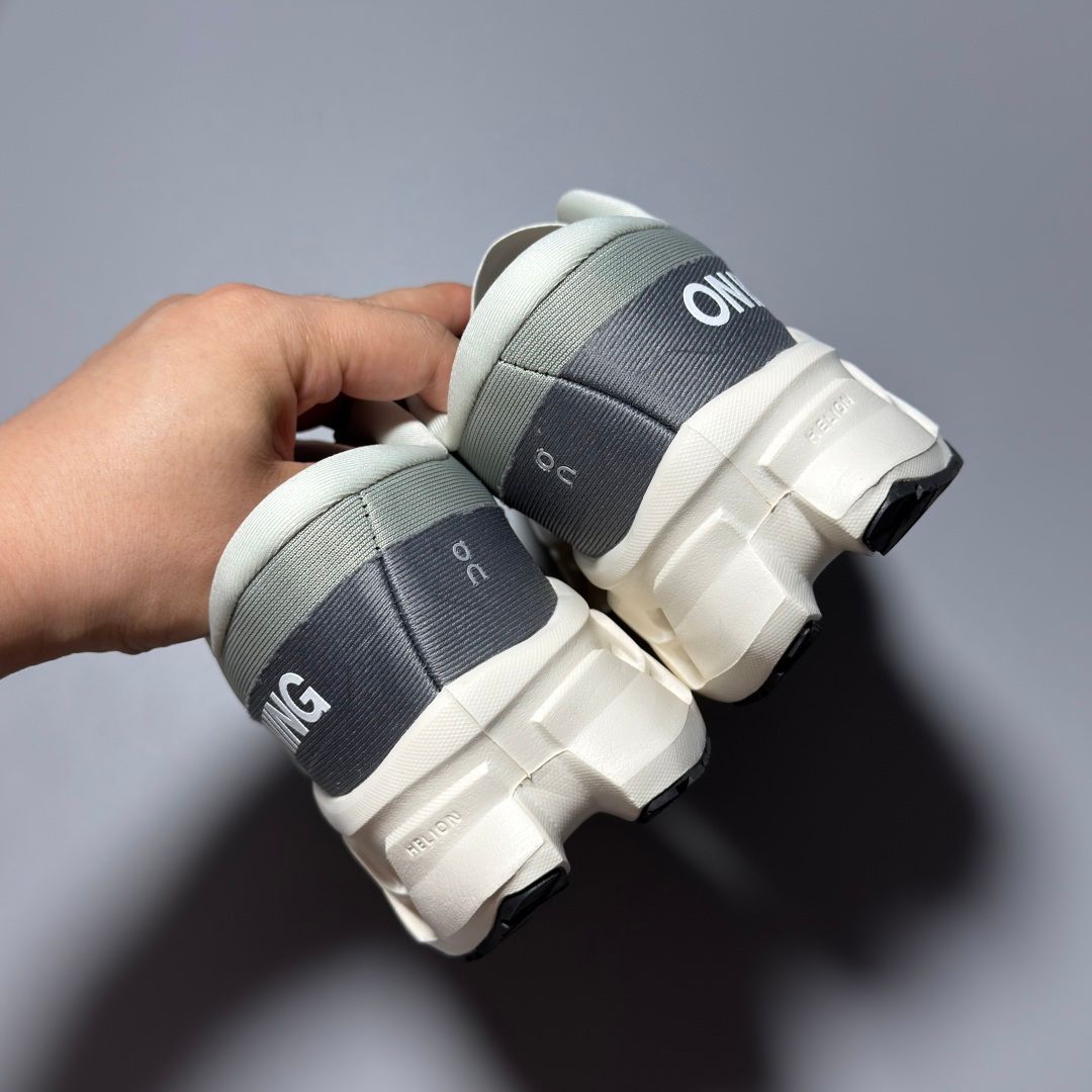 On Cloudmonster 3 Grey & Cream Sneakers