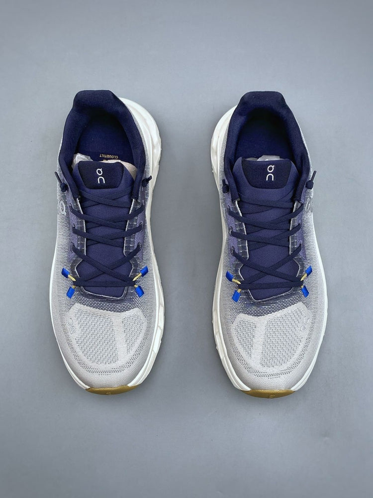 On Cloudtilt White & Navy Sneakers