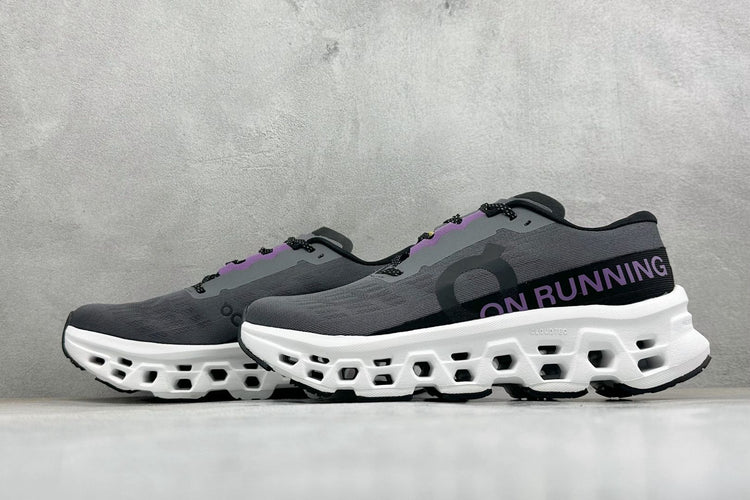 On Cloudmonster 3 Black & White Sneakers