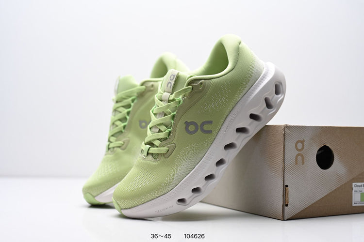 On Cloudsurfer 3 Pale Lime & White Sneakers