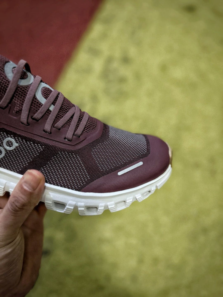 On Cloudultra Burgundy & White Sneakers