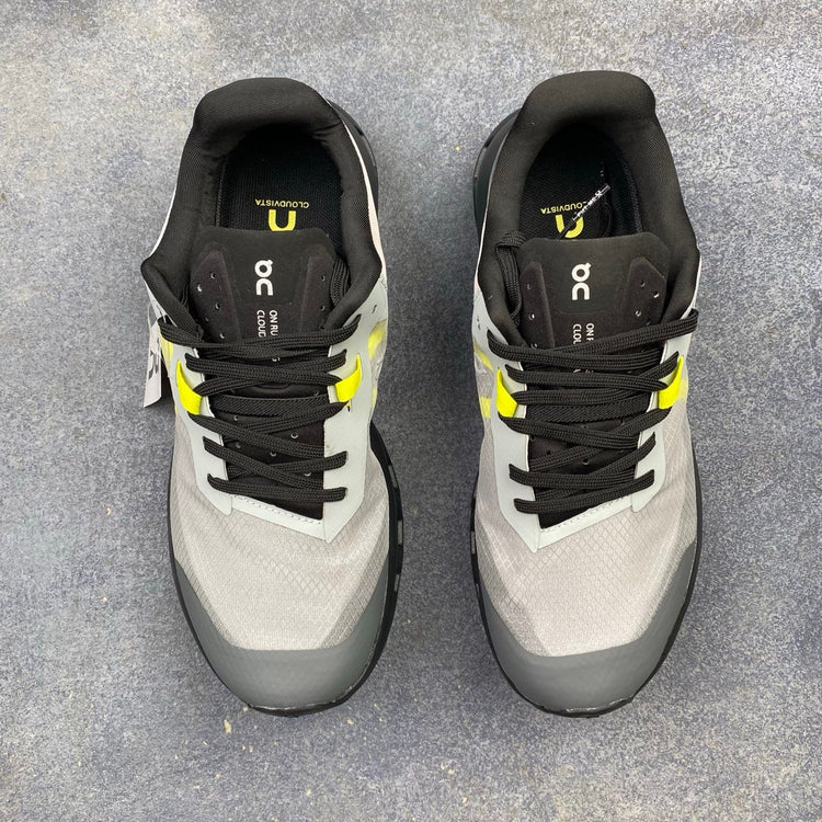 On Cloudvista 2 Grey & Neon Yellow Sneakers