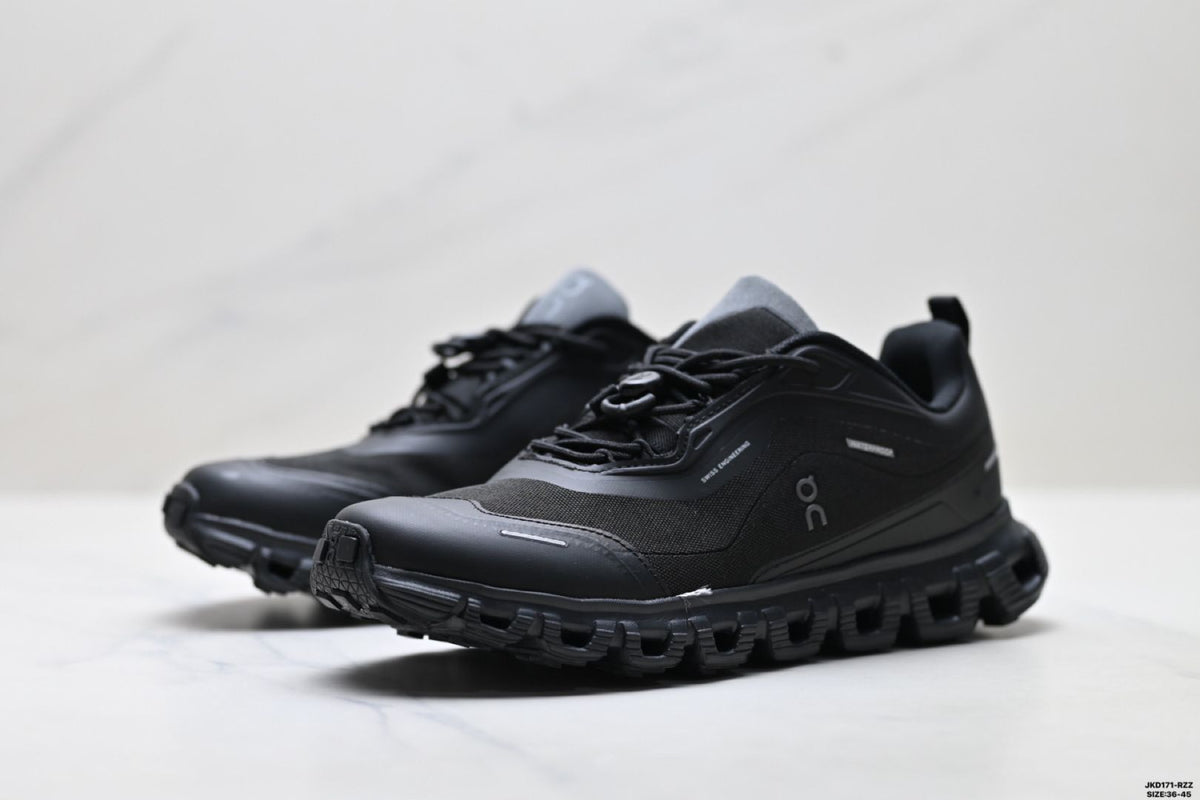 On Cloud 6 Geo All-Black Sneakers