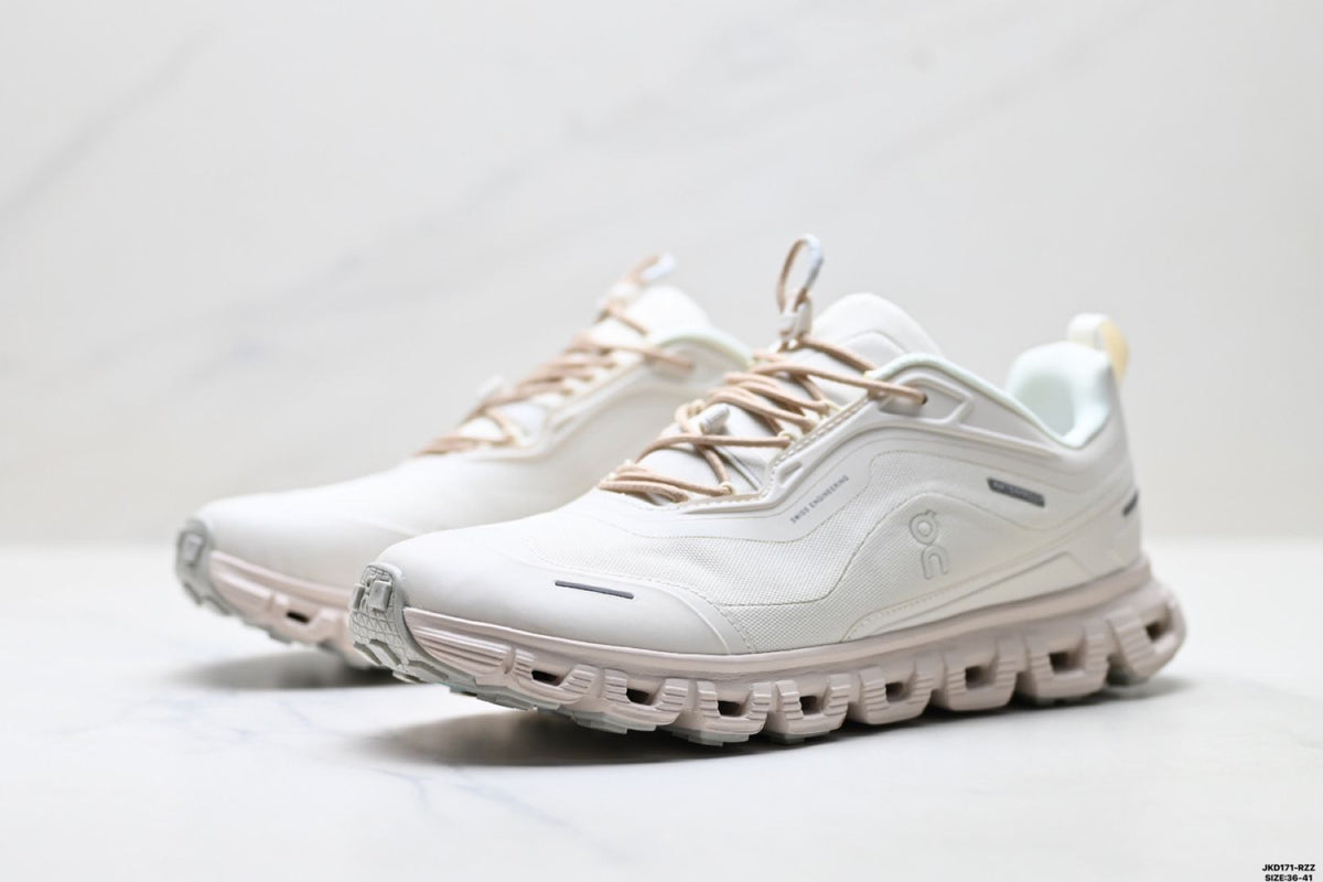 On Cloud 6 Geo White & Light Grey Sneakers
