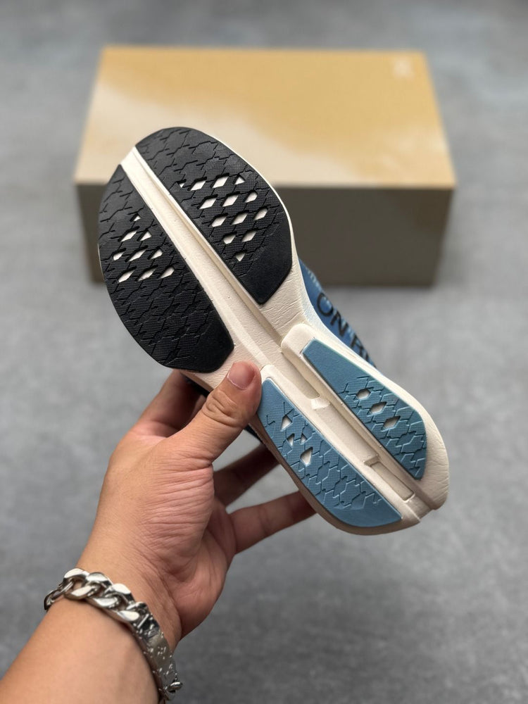 On Cloudboom Strike Blue & Lime Sneakers
